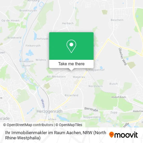 Карта Ihr Immobilienmakler im Raum Aachen