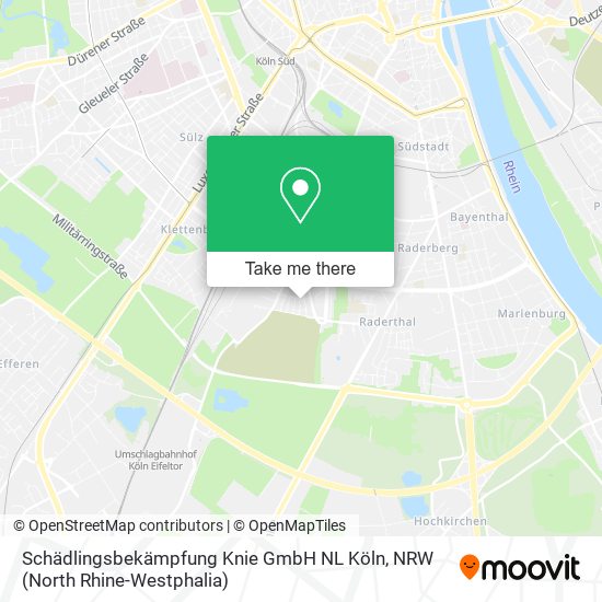 Карта Schädlingsbekämpfung Knie GmbH NL Köln