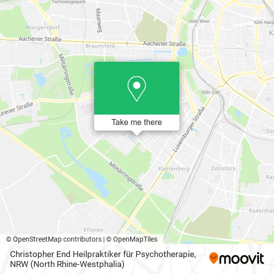 Карта Christopher End Heilpraktiker für Psychotherapie