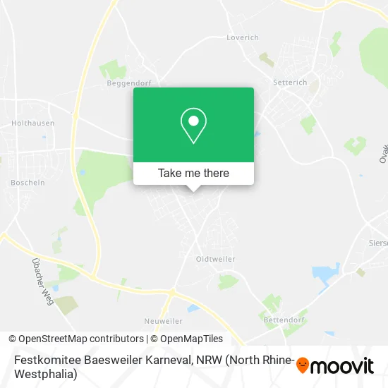 Карта Festkomitee Baesweiler Karneval