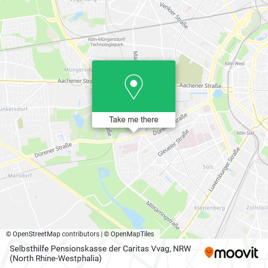 Selbsthilfe Pensionskasse der Caritas Vvag map