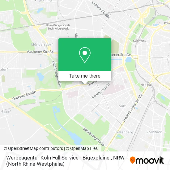 Карта Werbeagentur Köln Full Service - Bigexplainer