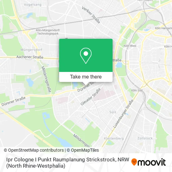 Карта Ipr Cologne I Punkt Raumplanung Strickstrock