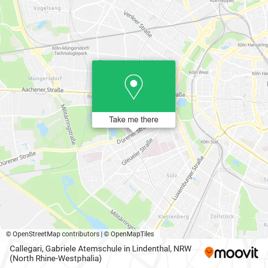 Карта Callegari, Gabriele Atemschule in Lindenthal