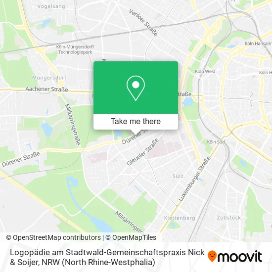 Карта Logopädie am Stadtwald-Gemeinschaftspraxis Nick & Soijer