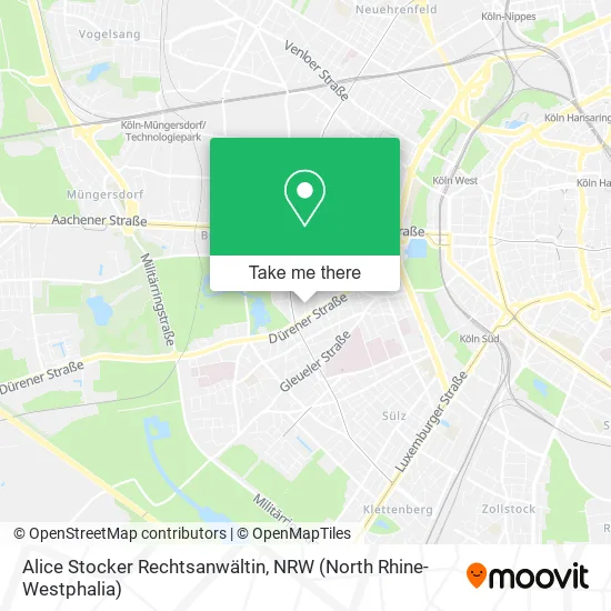 Карта Alice Stocker Rechtsanwältin