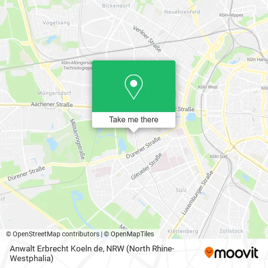 Карта Anwalt Erbrecht Koeln de