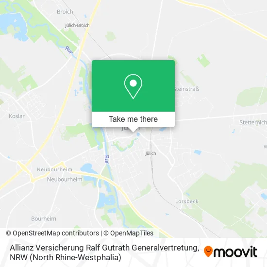 Карта Allianz Versicherung Ralf Gutrath Generalvertretung