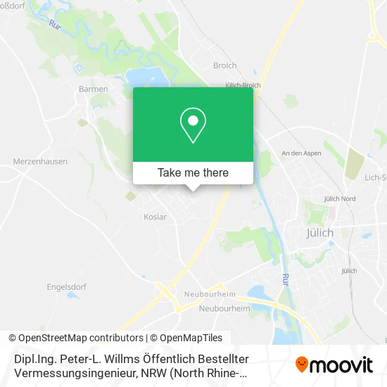 Карта Dipl.Ing. Peter-L. Willms Öffentlich Bestellter Vermessungsingenieur