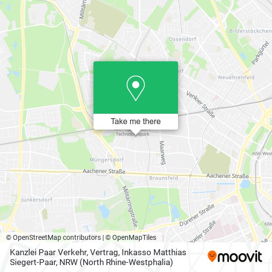 Kanzlei Paar Verkehr, Vertrag, Inkasso Matthias Siegert-Paar map