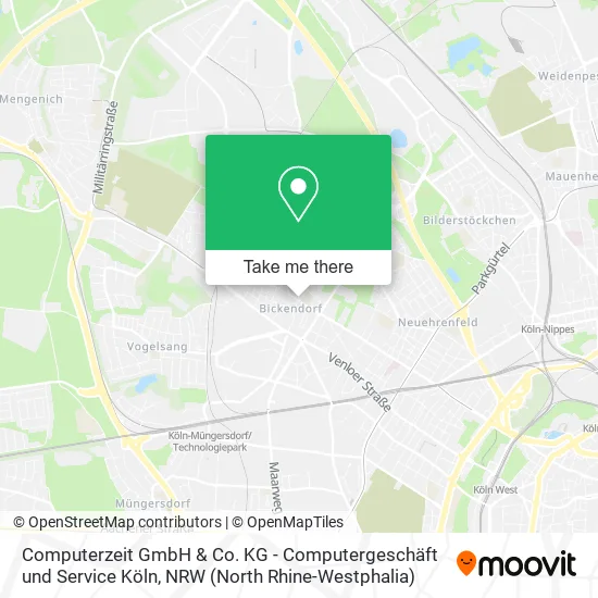 Карта Computerzeit GmbH & Co. KG - Computergeschäft und Service Köln