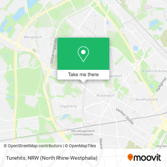 Tunehits map