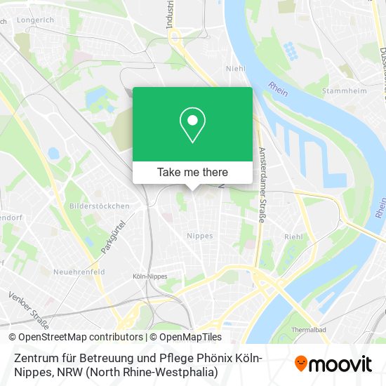 Zentrum für Betreuung und Pflege Phönix Köln-Nippes map