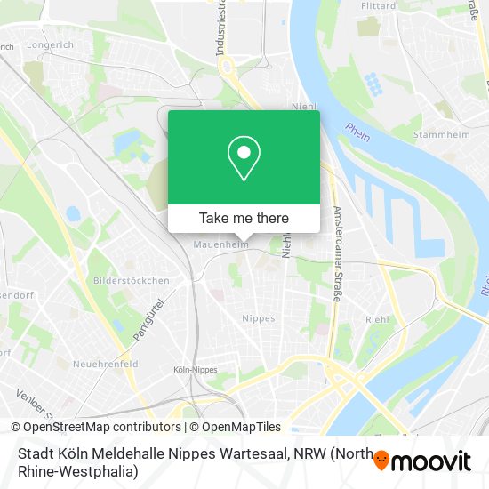 Stadt Köln Meldehalle Nippes Wartesaal map