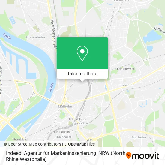 Карта Indeed! Agentur für Markeninszenierung