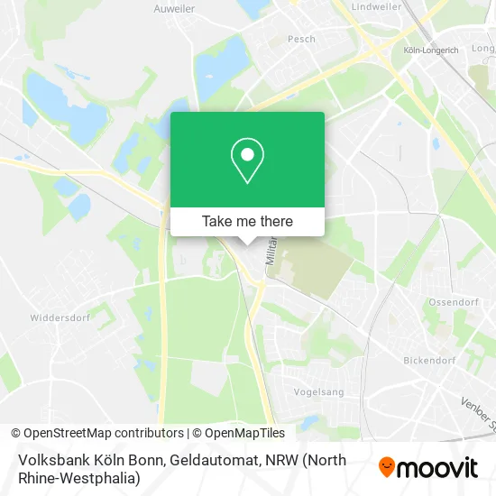 Карта Volksbank Köln Bonn, Geldautomat