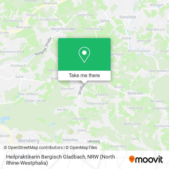 Heilpraktikerin Bergisch Gladbach map
