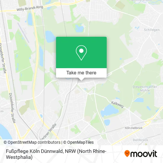 Карта Fußpflege Köln Dünnwald