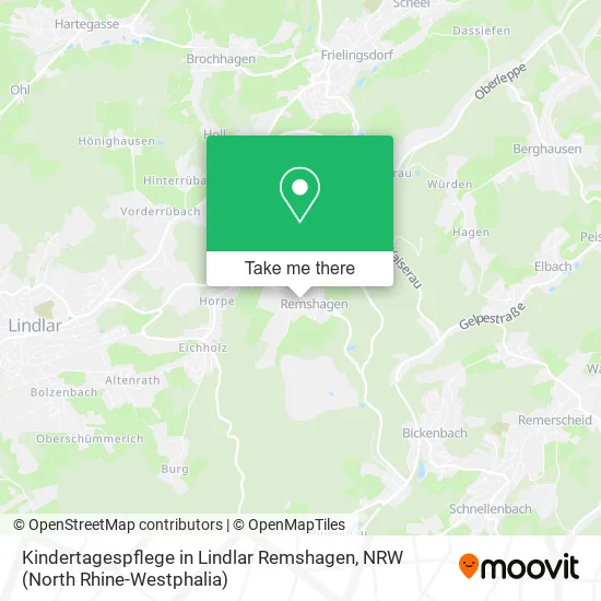 Карта Kindertagespflege in Lindlar Remshagen