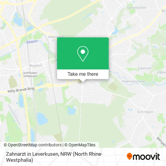 Карта Zahnarzt in Leverkusen