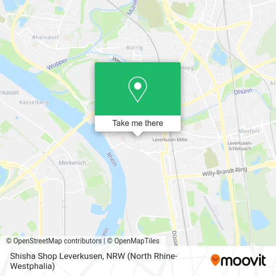 Shisha Shop Leverkusen map