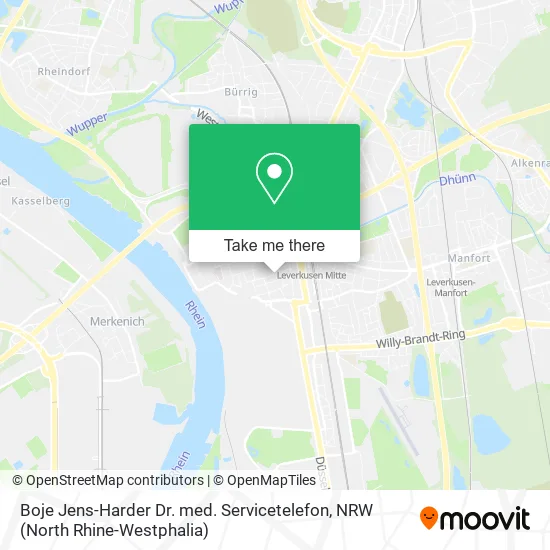 Карта Boje Jens-Harder Dr. med. Servicetelefon