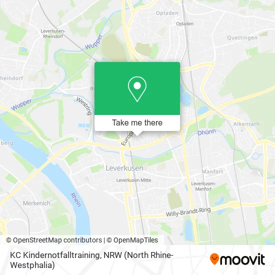 Карта KC Kindernotfalltraining