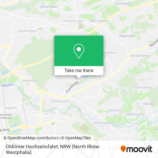 Oldtimer Hochzeitsfahrt map