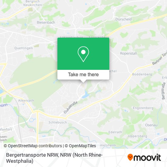Bergertransporte NRW map