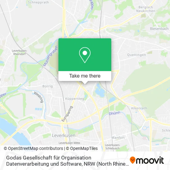 Карта Godas Gesellschaft für Organisation Datenverarbeitung und Software