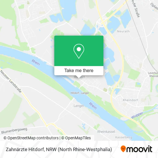 Карта Zahnärzte Hitdorf