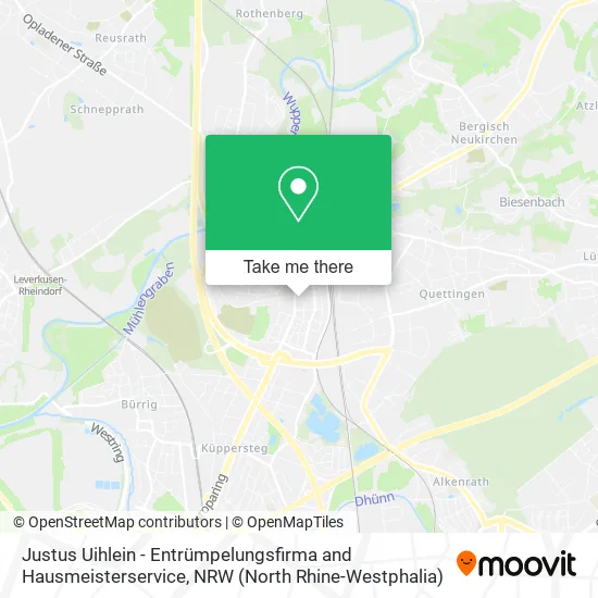 Карта Justus Uihlein - Entrümpelungsfirma and Hausmeisterservice