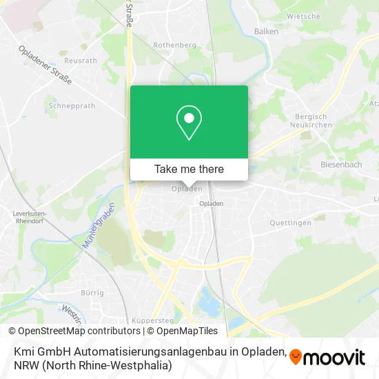 Карта Kmi GmbH Automatisierungsanlagenbau in Opladen