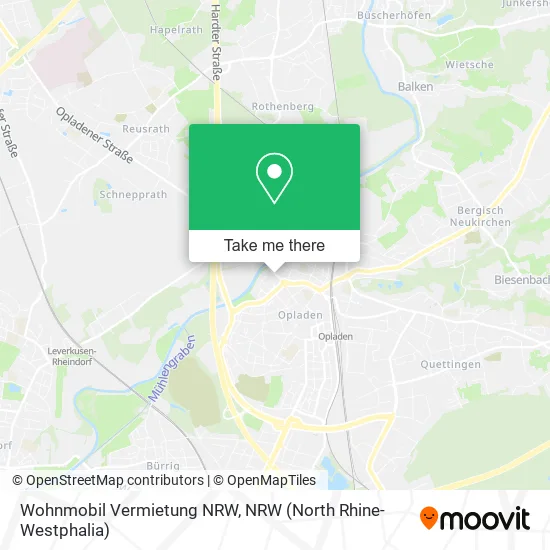 Карта Wohnmobil Vermietung NRW