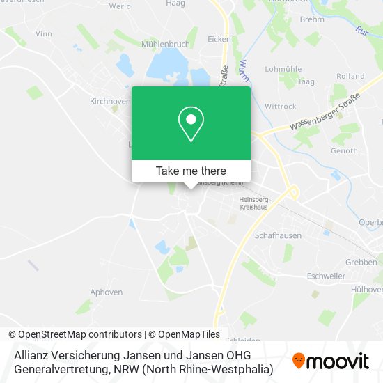 Allianz Versicherung Jansen und Jansen OHG Generalvertretung map