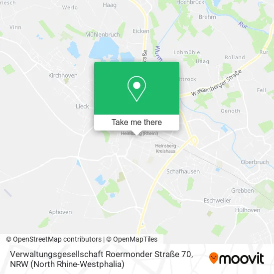 Карта Verwaltungsgesellschaft Roermonder Straße 70