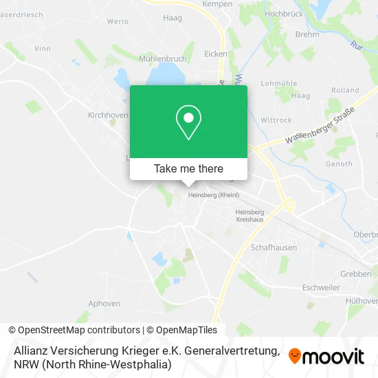 Карта Allianz Versicherung Krieger e.K. Generalvertretung
