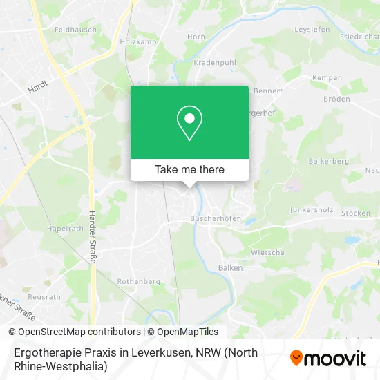 Карта Ergotherapie Praxis in Leverkusen