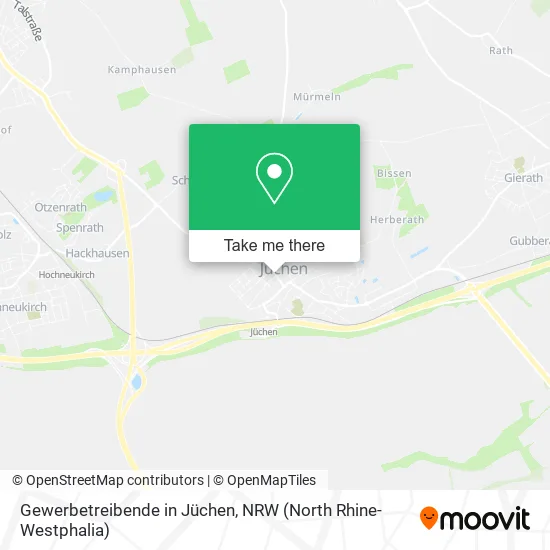 Карта Gewerbetreibende in Jüchen