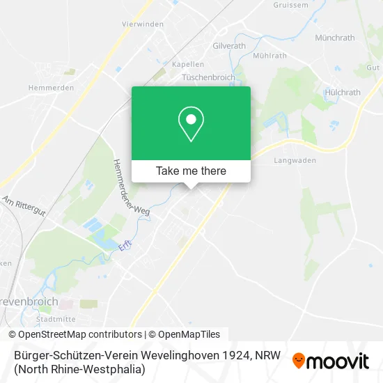 Bürger-Schützen-Verein Wevelinghoven 1924 map