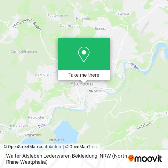 Карта Walter Alsleben Lederwaren Bekleidung