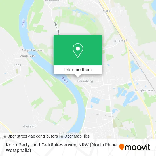 Карта Kopp Party- und Getränkeservice