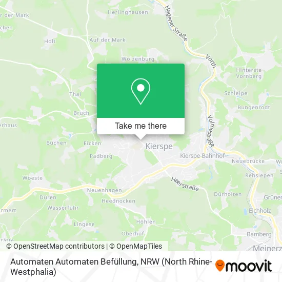 Карта Automaten Automaten Befüllung