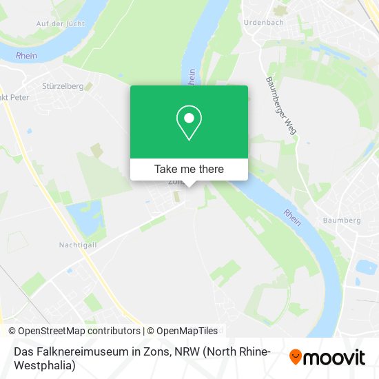 Das Falknereimuseum in Zons map