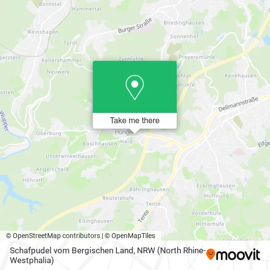 Карта Schafpudel vom Bergischen Land