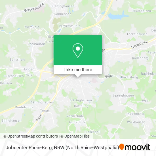 Карта Jobcenter Rhein-Berg