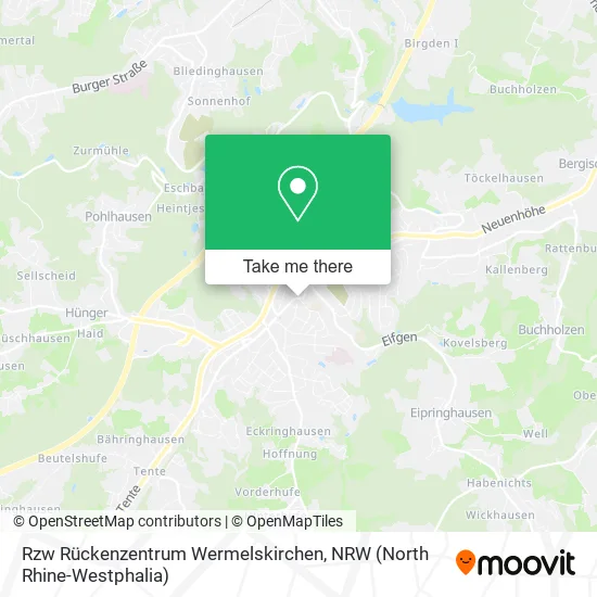 Rzw Rückenzentrum Wermelskirchen map