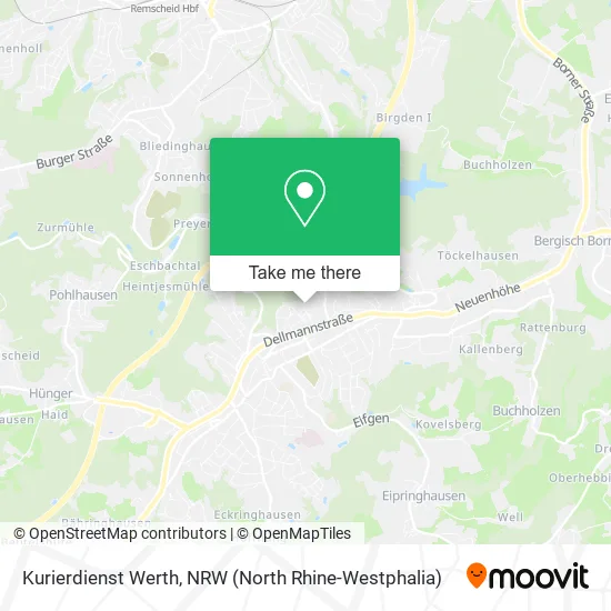 Kurierdienst Werth map