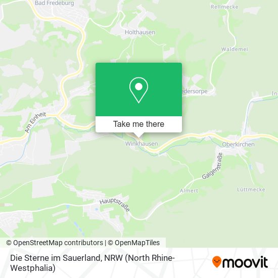 Die Sterne im Sauerland map