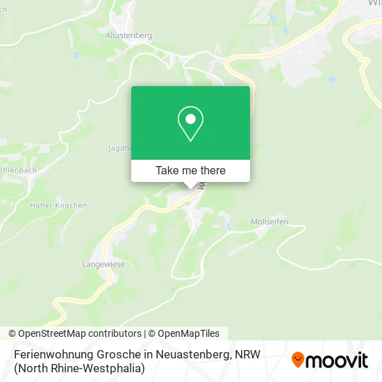 Карта Ferienwohnung Grosche in Neuastenberg